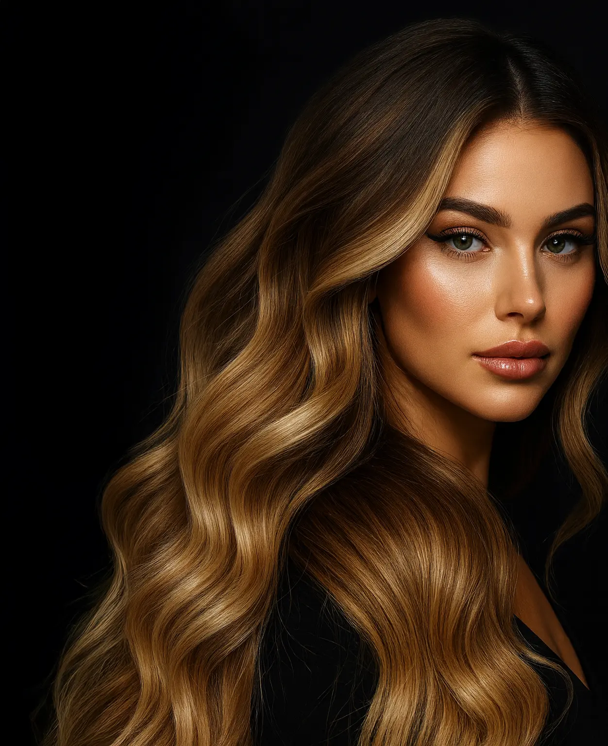 Elegantan portret sa savršeno stilizovanom kosom